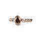 1 - Carolyn Oval Cut Smoky Quartz and Diamond Three Stone Engagement Ring 