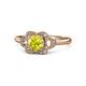 1 - Kyra Signature Yellow and White Diamond Engagement Ring 