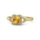 1 - Kyra Signature Citrine and Diamond Engagement Ring 