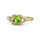 1 - Kyra Signature Peridot and Diamond Engagement Ring 