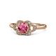 1 - Kyra Signature Pink Tourmaline and Diamond Engagement Ring 
