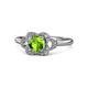 1 - Kyra Signature Peridot and Diamond Engagement Ring 