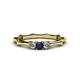 1 - Twyla Diamond and Blue Sapphire Three Stone Ring 