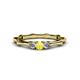 1 - Twyla Diamond and Yellow Sapphire Three Stone Ring 
