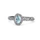 1 - Allene Signature Oval Cut Halo Engagement Ring 
