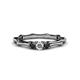 1 - Twyla 0.30 ctw Natural Diamond (3.40 mm) and Black Diamond Three Stone Engagement Ring  