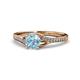 1 - Grianne Signature Aquamarine and Diamond Engagement Ring 