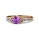 1 - Grianne Signature Amethyst and Diamond Engagement Ring 