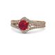 1 - Meryl Signature Ruby and Diamond Engagement Ring 