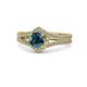 1 - Meryl Signature Blue and White Diamond Engagement Ring 