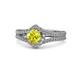 1 - Meryl Signature Yellow and White Diamond Engagement Ring 