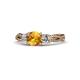 1 - Alika Signature Citrine and Diamond Three Stone Engagement Ring 