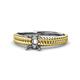 1 - Kelis Desire Two Tone Semi Mount Braided Engagement Ring  