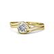 1 - Elena Signature Bypass Semi Mount Solitaire Engagement Ring 