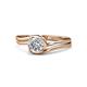 1 - Elena Signature Bypass Semi Mount Solitaire Engagement Ring 