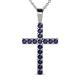 1 - Aja Blue Sapphire Cross Pendant 