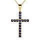 1 - Aja Blue Sapphire Cross Pendant 
