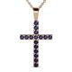 1 - Aja Blue Sapphire Cross Pendant 