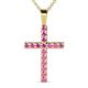 1 - Aja Pink Sapphire Cross Pendant 
