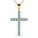 1 - Aja Blue Topaz Cross Pendant 