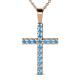 1 - Aja Blue Topaz Cross Pendant 