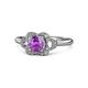1 - Kyra Signature Amethyst and Diamond Engagement Ring 