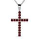 1 - Aja Red Garnet Cross Pendant 