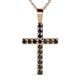 1 - Aja Black Diamond Cross Pendant 
