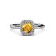 3 - Alaina Signature Citrine and Diamond Halo Engagement Ring 