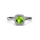 3 - Alaina Signature Peridot and Diamond Halo Engagement Ring 