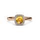 3 - Alaina Signature Citrine and Diamond Halo Engagement Ring 