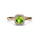 3 - Alaina Signature Peridot and Diamond Halo Engagement Ring 