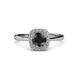3 - Alaina Signature Black and White Diamond Halo Engagement Ring 