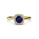 3 - Alaina Signature Blue Sapphire and Diamond Halo Engagement Ring 