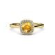 3 - Alaina Signature Citrine and Diamond Halo Engagement Ring 