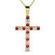 1 - Aja Ruby and Diamond Cross Pendant 