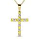1 - Aja Yellow Sapphire and Diamond Cross Pendant 