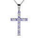 1 - Aja Tanzanite and Diamond Cross Pendant 