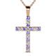 1 - Aja Tanzanite and Diamond Cross Pendant 