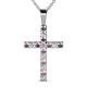 1 - Aja Pink Tourmaline and Diamond Cross Pendant 