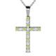 1 - Aja Peridot and Diamond Cross Pendant 