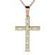 1 - Aja Peridot and Diamond Cross Pendant 