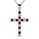 1 - Aja Red Garnet and Diamond Cross Pendant 