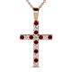 1 - Aja Red Garnet and Diamond Cross Pendant 