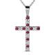 1 - Aja Rhodolite Garnet and Diamond Cross Pendant 