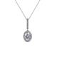 1 - Glenn Petite Diamond Womens Halo Pendant 
