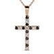 1 - Aja Black and White Diamond Cross Pendant 