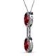 2 - Zaneta Ruby and Diamond Halo Slider Pendant 