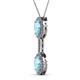 2 - Zaneta Aquamarine and Diamond Halo Slider Pendant 