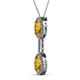 2 - Zaneta Citrine and Diamond Halo Slider Pendant 
